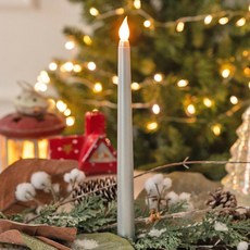 루나픽 테이퍼 led 캔들, 실버