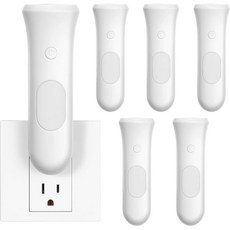 가정용 4-in-1 비상등 정전 시 자동 켜지는 3개 충전식 LED 손전등 벽에 꽂는형 허리케인 대비용 야간등 손전등, 6 PCS