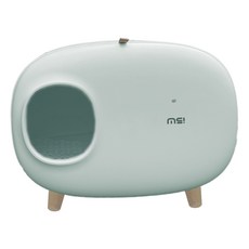 有喵病 簡約抽屜式貓砂盆 附貓砂鏟, 1個, 有喵病 簡約不帶砂抽屜式貓砂盆-淺綠