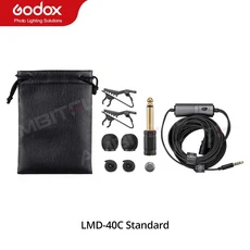 Godox LMD-40C 라발리에 마이크 클립온 콘덴서 유선 3.5mm 스마트폰 컴퓨터 브이로그 DSLR 캠코더 오디오용, 01 China Mainland, 03 LMD-40C