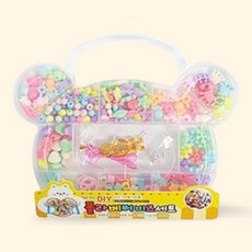 비즈 세트 구슬꿰기 공예 미술놀이 만들기 학습 체험 교구, 1개