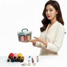 조아리빙 휴대용 반짓고리 가정용 바느질 세트, 1세트, BR01