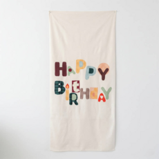 동그라미파티 생일 패브릭 가랜드 배너, 패치워크