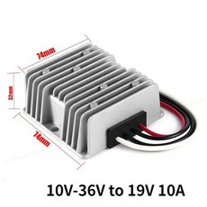 DC 전압 안정기 전력 컨버터 레귤레이터 부스트 벅 LED 태양광 자동차 8V-40V-12V 13.8V 19V 3A 6A 10A 15A 20A 300W, 10-36V to 19V 10A, 1개, 10-36V to 19V 10A