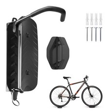 ONEFITGUY 접이식 자전거 랙 1팩 공간 절약형 수직 자전거 벽 마운트 조절 가능한 150° 회전 행거 쉬운 차고 실내 또는 창고 설치, 1