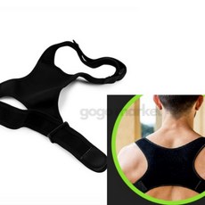 어깨 교정 벨트 굽은등 바른자세 일자목 등받이 스트레칭 자세, 1개