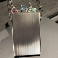 개꿀굿즈 크로스 미용가위집 어깨끈 하드 케이스 미용실, 1개, 그라데이션_그레이(로고없음)