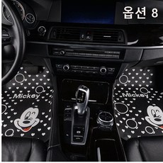 해야 라텍스고무 귀여운 캐릭터 자동차 매트 방수통용 앞뒤발판 5종세트, 옵션8