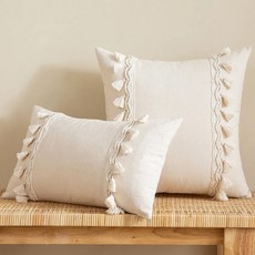 술 쿠션 커버 50x50 cm/30x50 cm 핑크 베개 케이스 수제 광장 거실 보헤미안 스타일 홈 장식 침실 지퍼 오픈, 세트, 1개