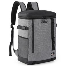 GAPINO 보온보냉 배달가방 24L 대용량 보냉백팩 아웃도어 방수 보냉가방, 그레이