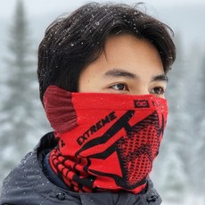 (국산) 숨쉬기편한 동계용 안면 얼굴 귀걸이형 방한마스크 남여공용-얼굴가리개 스키 골프 자전거 러닝 달리기 겨울마스크 남여공용, 레드/블랙