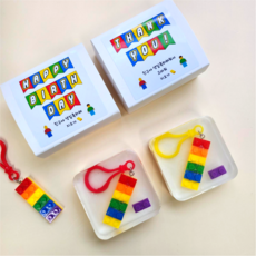 레고 키링 비누 어린이집 유치원 생일선물 답례품, 100g, 1개입
