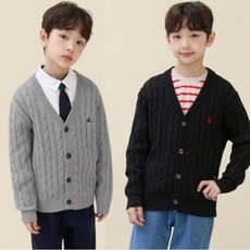 빈폴 키즈 26SS 에센셜 클래식 케이블 브이넥 카디건 2종 택1