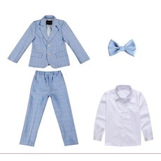 達通》兒童格子西裝禮服套裝 男童畢業禮服/花童西裝/寶寶紳士西裝 週歲/婚紗攝影長袖西裝