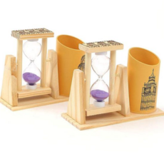펜꽂이 원목연필꽂이 베이직 모래시계 세트 퍼플_ 050613