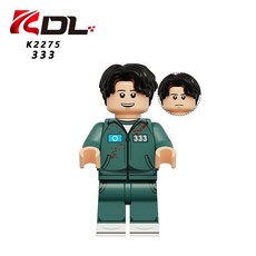 오징어게임 한국 드라마 시리즈 레고호환 블록 피규어 블랙 관리자 캐릭터 미니피규어, 1개, K2275 4cm