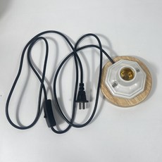 帶線燈座簡易檯燈E27燈頭LED燈泡底座客廳開關控製裝配件小夜燈, 國標插頭