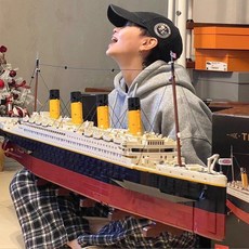 타이타닉 배 모형 조립 완제품 범선 난파선 크루즈 장식품, 9000+ 입자 완벽 버전 타이타닉, 1개