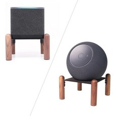 파이어 TV 큐브용 우드 마운트 스탠드 에코 닷 맥스(최신 모델) 스팟 4세대 5 스튜디오(신규) 및 홈팟 미니(블랙 월넛)와 같은 스피커, 파이어 TV 큐브용 우드 마운트 스탠드, 에코 닷 맥스