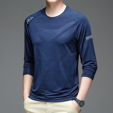 冰絲涼感衣男長袖 - 排汗運動上衣