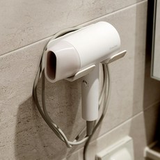 免鑽孔電線整理吹風機架, 白色, 1個