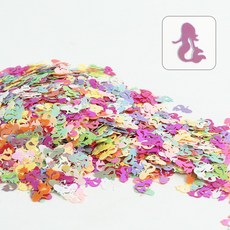 뮤즈 대용량 스팡클 인어공주 100g / 비즈 네일 슬라임 공예재료 파츠장식 만들기재료, 1개, 혼합색상