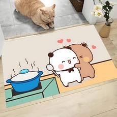 타일형 시공매트 이발소 간판 바닥 매트 그래픽 프린트 플란넬 도어 욕실 주방 입구 카펫 홈 데코, 07 40X60cm, 08 z10, 1개