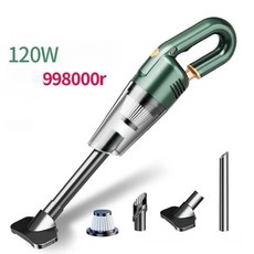 무선 차량용 미니 진공청소기 강력 흡입 소형 핸디형 휴대용 청소기, 그린 업그레이드 998000R 필터, 단일 모델