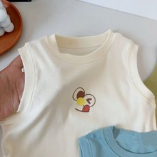 兒童無袖背心，夏季百搭簡約坎肩上衣