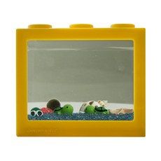 세남자바스켓 심플 바다 DIY 세트-국산 마리모(중), 멜란지옐로우 블럭, 파란색 자갈, 1개