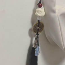 古風掛件 流蘇掛件 醒獅山鬼花錢 掛件 包包配件, 1個, 精緻款 醒獅山鬼花錢 掛件一個