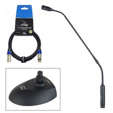 카날스 BK-600P+P받침+5M 구즈넥마이크 LED없음 베이스포함 콘덴서마이크 회의실마이크 스피치 설교용