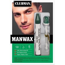 Clubman Manwax 키트 - 코 왁스 남성용 및 귀 제모 사전 코팅 어플리케이터 물티슈 눈썹 스틱 포함 안전한 제모, Clubman Manwax 남성용 키트 - 코 왁스 키, 6g, 1