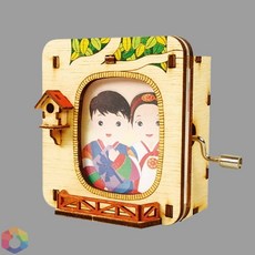 보급창고5호점 DIY 조립 오르골액자 숲 인테리어소품, 단품