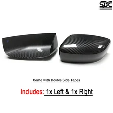 마세라티 기블리 콰트로포르테 2013+ 2024용 리얼 드라이 카본 파이버 미러캡 교체 외부 백미러 커버, 01 Sticky 2013 to 2016