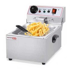 업소용 튀김기 분리형 핫도그 탕수육 냄비 스텐 소형, 1개, 경제형 듀얼 20L 6000W