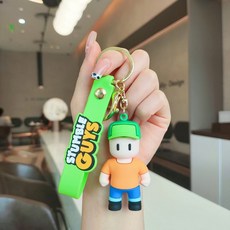 게임 Stumble Guys 주변 장치 키 체인 귀여운 바나나 사람 그림 펜던트 자동차 장식품 액세서리 크리스마스 선물, D, 1개