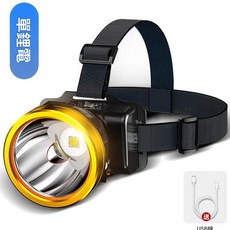充電式頭燈 夜釣專用 單鋰電, 迷你版29800W 待機150小時 單鋰電, 1個