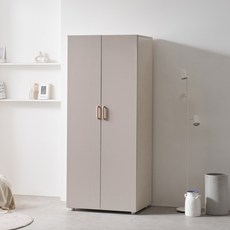 아이앤 프레아 800 2단 행거형 옷장 DO, 크림화이트워시