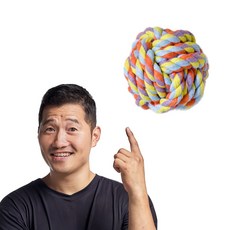강형욱 추천 퍼피즈 애착 로프 터그 장난감 강아지 터그 놀이 치실 이갈이, 온리볼, 1개