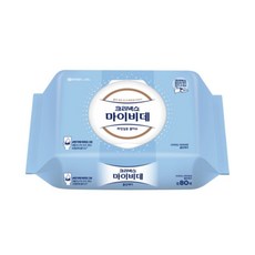 크리넥스 마이비데 클린케어 화장실용 물티슈 캡형 80매, 2.4g, 80매입, 1개