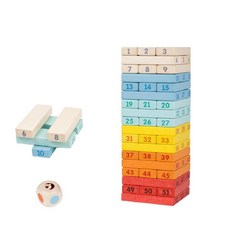 컬러 숫자블록 쌓기 젠가 온가족 보드게임 지능발달 인지훈련 조카선물 행동발달, 1개