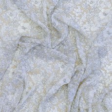 CRT 093 탐나요 파스텔 꽃무늬 하이멀티 쉬폰 플라워 패턴 패브릭 치폰 천, 1개, 베이지