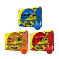 스릭슨 Q-STAR 투어5 디바이드 골프볼(3PCS), (옐로우_오렌지), 1개, 12개입