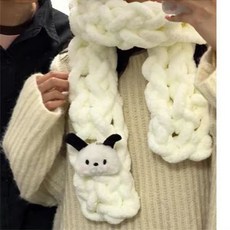 粗冰條冰島貓尾紗圍巾帽毯墊子貓窩毛線團手工編織diy材料毛線團, 大帕恰狗胸針1個:如圖, 1個