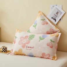 고밀도 순면베개커버 가정용 세트 부드러운 착용감 여름용 냉감 40X60 50X70 사이즈 데일리 예쁜