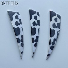 모든 나무 탄소 화살 샤프트 깃털 Fletching DIY 양궁 액세서리 3 인치 쉴드 터키 24 개, 01 WHITE, 1개