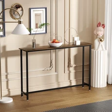 좁은 콘솔 슬림 얇은 테이블 틈새 복도 장식장 철제 수납장, 골드