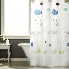 HOMEDAUM 插畫PEVA浴簾, 1個, 插畫仙境