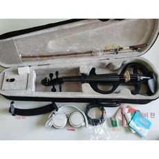 전자 바이올린 연습용 취미용 레슨용 무소음 사일런트, 1개, 스타일 D 블랙, 기본 모델명/품번